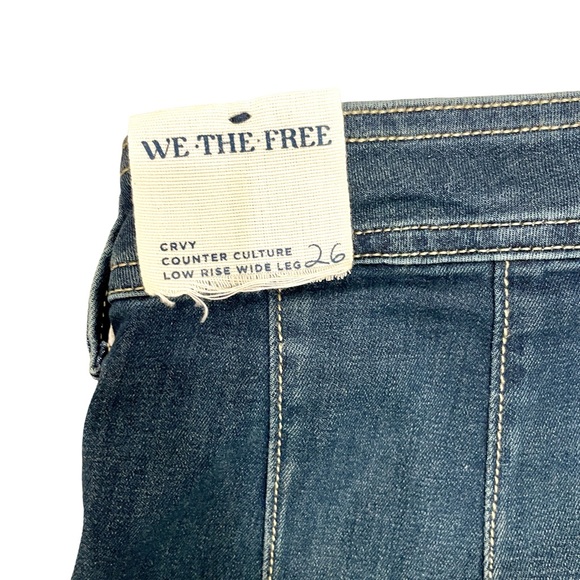 NWT We The Free Crvy Counter Culture Wide Leg Jeans - Picture 7 of 12
